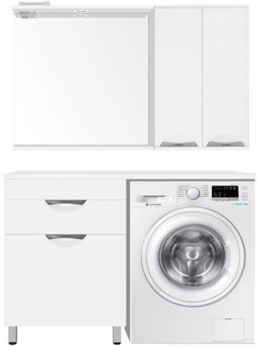 Тумба под раковину Style Line Жасмин 120 с 1 ящиком Белая МДФ / ЛДСП