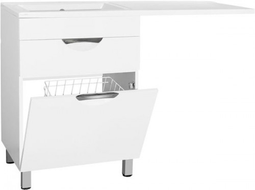 Тумба под раковину Style Line Жасмин 120 с 1 ящиком Белая МДФ / ЛДСП