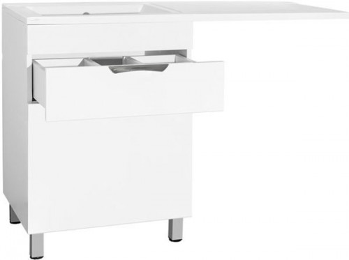 Тумба под раковину Style Line Жасмин 120 с 1 ящиком Белая МДФ / ЛДСП