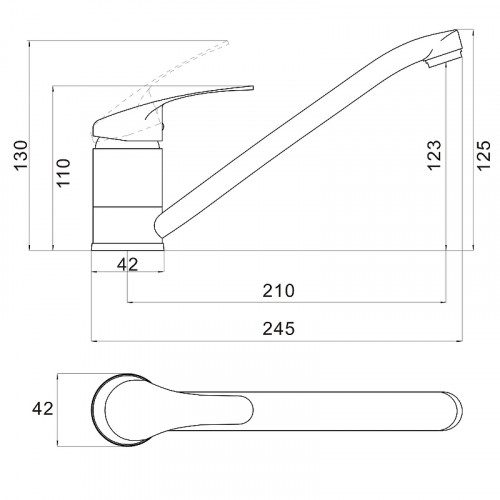 Смеситель для кухни Savol S-T4901-1 цвет Хром
