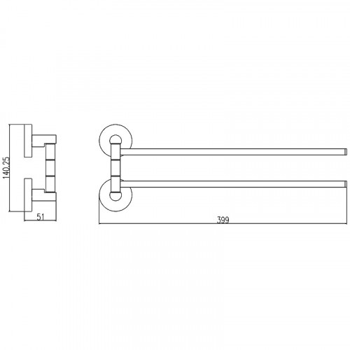 Полотенцедержатель Rav Slezak Colorado COA0602 поворотный Хром