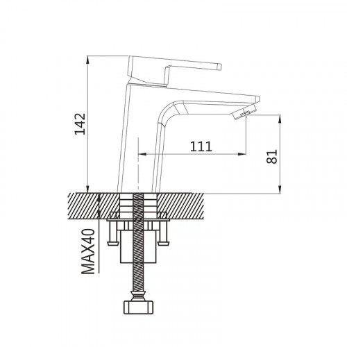 Смеситель для раковины Shevanik S8201T цвет Оружейная сталь