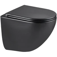 Унитаз Lemark Glazer 9612004 подвесной Черный матовый с сиденьем Микролифт фарфор подвесной
