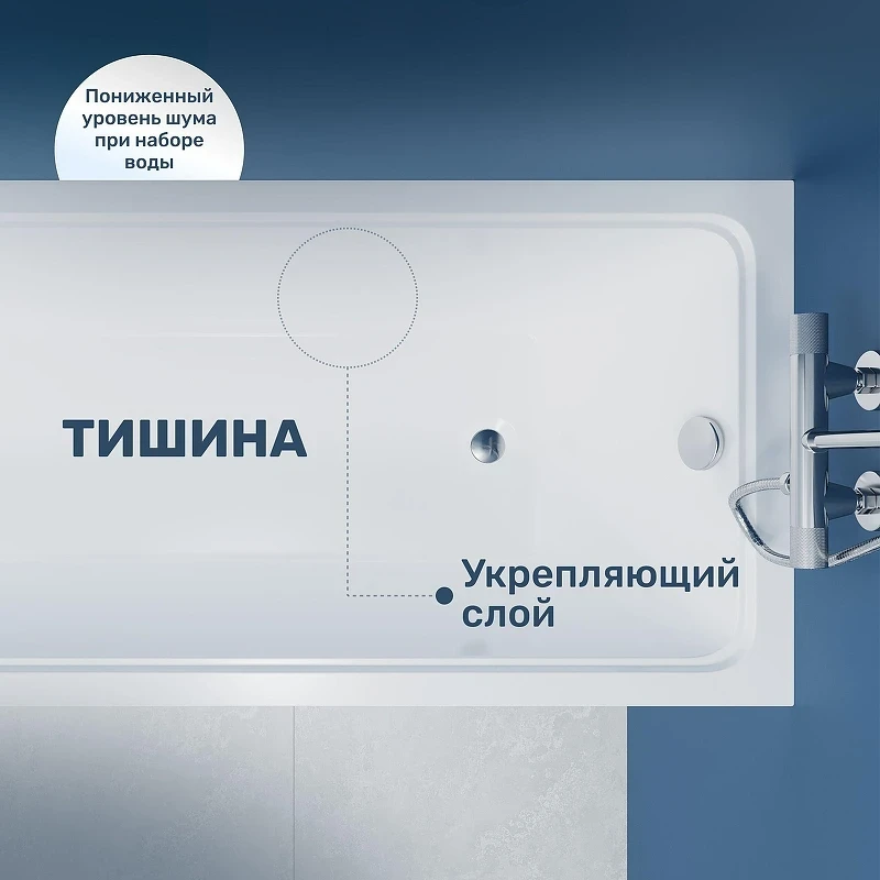 Акриловая ванна Vincea 150х70 VBT-2G150-LG цвет Белый