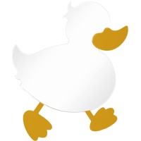 Зеркало Creavit Ducky DC30035-A детское Желтое стекло