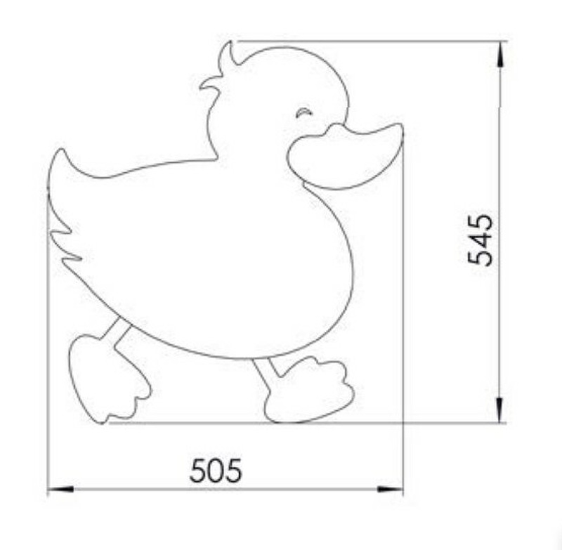Зеркало Creavit Ducky DC30035-A детское Желтое стекло