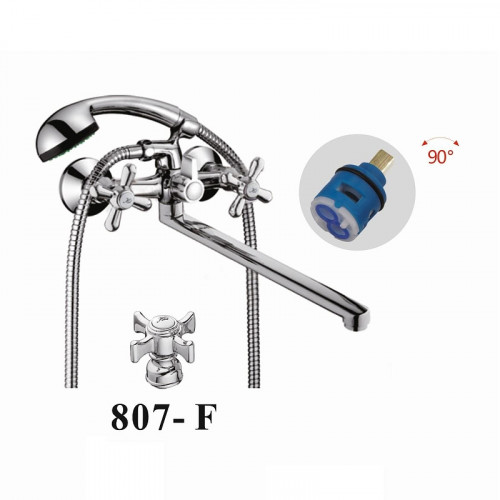Смеситель для ванны D-Lin D146807-F универсальный цвет  Хром