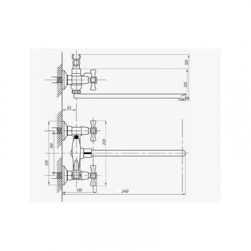 Смеситель для ванны D-Lin D146807-F универсальный цвет  Хром