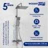 Душевая система WasserKRAFT A199.069.141.010.CH Thermo с термостатом Хром латунь на стену