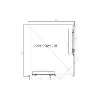 Душевой уголок Vincea Slim-N 100x90 VSS-4SN9010CLB профиль Черный стекло прозрачное