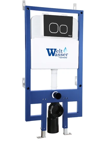 Инсталляция WeltWasser WW Bamberg 545 BL 10000013446 с клавишей смыва цвет Черный