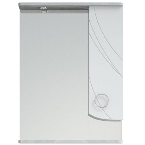 Зеркало со шкафом Corozo Ультра Флора 55 SD-00000301 с подсветкой Белое МДФ / ЛДСП, стекло