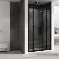 Душевая дверь Abber Schwarzer Diamant 140 AG33140BH профиль Черный стекло прозрачное