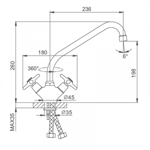 Смеситель для кухни Splenka S80.41 цвет Хром