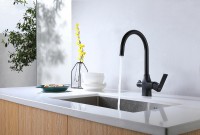 Смеситель для кухни Lemark Ursus LM7261BL Черный матовый латунь