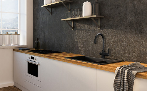 Смеситель для кухни Lemark Ursus LM7261BL Черный матовый латунь