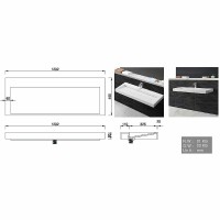 Раковина Boheme Armadi Art Flat 120 859-120-1 Белая искусственный камень (литьевой мрамор) подвесная