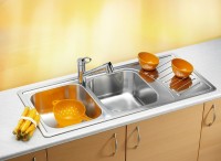 Кухонная мойка Alveus Elegant 70 SAT-90 1110x510 1009386 Сатинированная сталь нержавеющая сталь встраиваемый