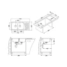 Кухонная мойка Alveus Elegant 70 SAT-90 1110x510 1009386 Сатинированная сталь нержавеющая сталь встраиваемый