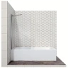 Шторка на ванну Ambassador Bath Screens 80х140 16041103 профиль Хром стекло CrystalPure