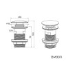 Донный клапан Knotlor BM9011BL цвет Черный
