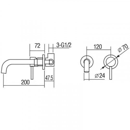 Смеситель для раковины WellWant by Orange Onda WWS0W211913W Хром латунь встраиваемый