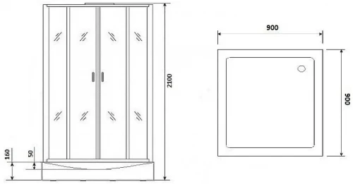 Душевая кабина Niagara Premium 90x90 NG-6001-01Q без гидромассажа