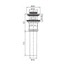 Донный клапан Rose RS14 цвет Хром