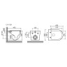 Комплект унитаза Ceramicanova Uno Rimless CN11001 с инсталляцией Grohe Rapid SL 38721001 с сиденьем Микролифт и клавишей смыва Хром фарфор подвесной