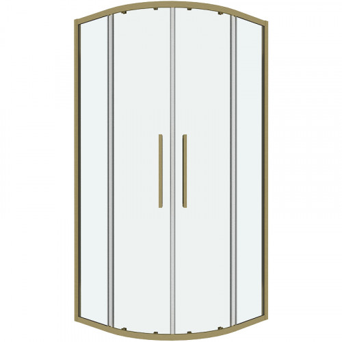 Душевой уголок Grossman Cosmo 100х100 301.K33.02.1010.32.00 профиль Золото сатин стекло прозрачное