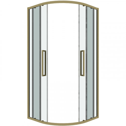Душевой уголок Grossman Cosmo 100х100 301.K33.02.1010.32.00 профиль Золото сатин стекло прозрачное