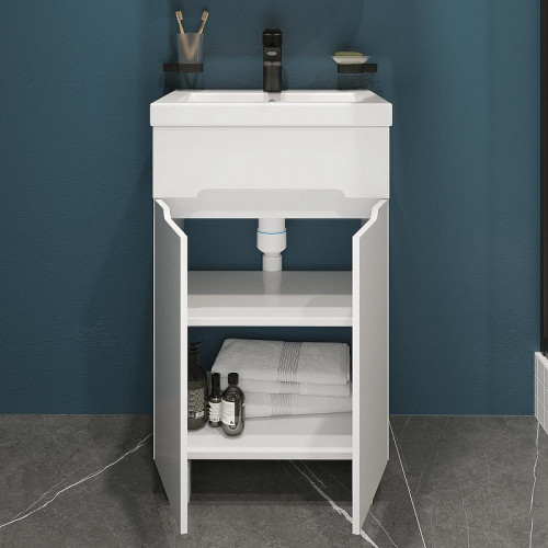 Тумба с раковиной DIWO Коломна 50 TR-733326 цвет Белый