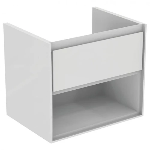 Тумба под раковину Ideal Standard Connect Air 60 E0826B2 подвесная цвет Glossy White + Matt White (Белый глянцевый + Белый матовый)