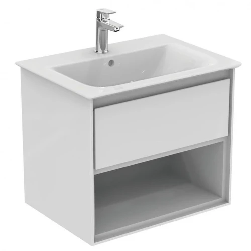 Тумба под раковину Ideal Standard Connect Air 60 E0826B2 подвесная цвет Glossy White + Matt White (Белый глянцевый + Белый матовый)