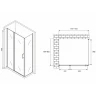Душевой уголок Abber Sonnenstrand 120x85 AG04120BS-S85B профиль Черный стекло прозрачное