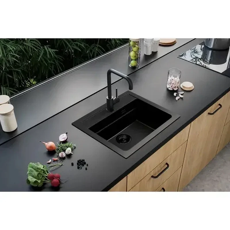 Кухонная мойка Alveus Granital Atrox 30 Carbon G91 590х500 1148162 цвет Черный