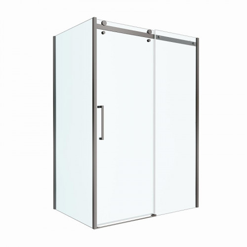 Душевой уголок BelBagno Marino 2 140x100 MARINO-2-AH-1-140/100-C-GM профиль Оружейная сталь стекло прозрачное