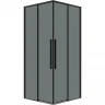 Душевой уголок Grossman Galaxy 80х80 300.K33.01.8080.21.10 профиль Черный матовый стекло тонированное