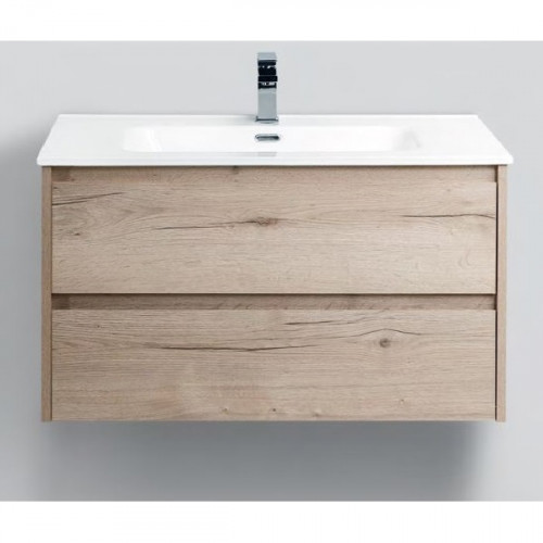 Тумба под раковину BelBagno Kraft 90 KRAFT-900-2C-SO-RGB подвесная Белый дуб Галифакс МДФ / ЛДСП