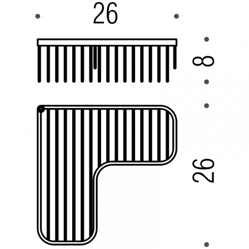 Полка корзина Colombo Design Angolari B9611.NM угловая Черная матовая