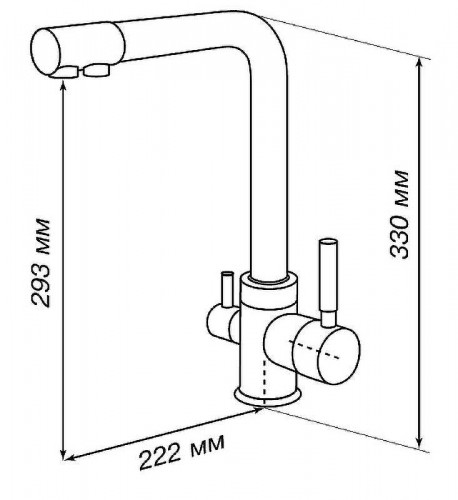 Смеситель для кухни Aquaton Руан 1AX004FCXX230 Серый