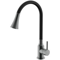 Смеситель для кухни Splenka S201.4306.09 Графит матовый Черный нержавеющая сталь