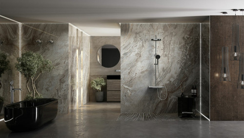 Душевая система Vincea Inspire VSFS-3I12TCH с термостатом Хром латунь на стену