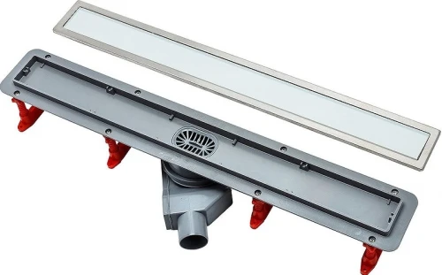 Душевой лоток Pestan Confluo Premium Line 950 White Glass 13000352 с двухсторонней решеткой Хром матовый Белый глянцевый