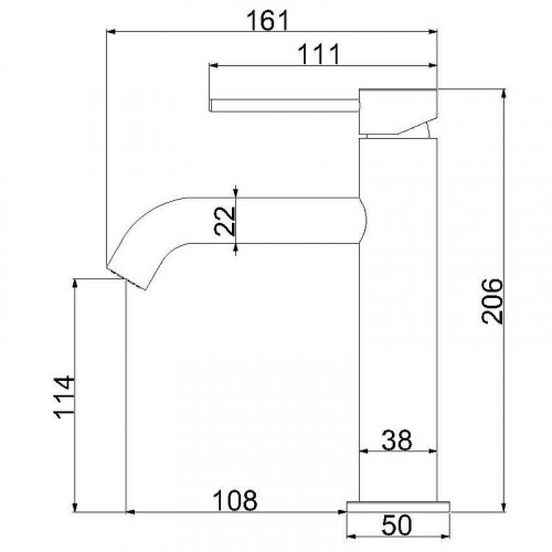 Смеситель для раковины Vincea City VBF-2C1GM Вороненая сталь нержавеющая сталь