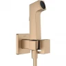 Гигиенический душ со смесителем Hansgrohe Bidette E 1jet 29233140 Шлифованная бронза латунь встраиваемый