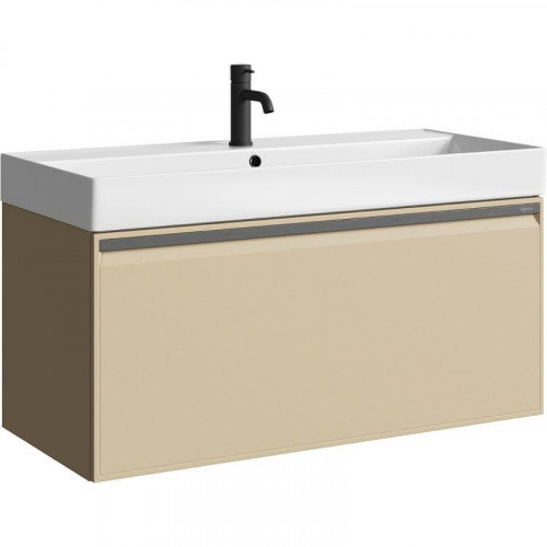 Тумба под раковину Aqwella Pure 100 PUR0110KS подвесная Капучино светлый