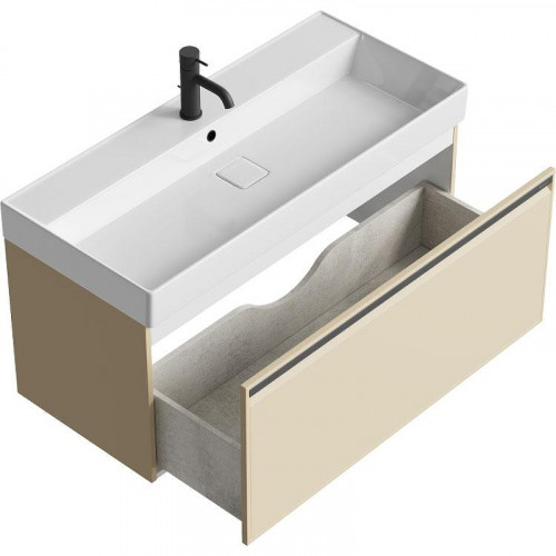 Тумба под раковину Aqwella Pure 100 PUR0110KS подвесная Капучино светлый