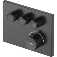 Смеситель для душа WasserKRAFT Wiese 8458 Thermo с термостатом Оружейная сталь латунь встраиваемый