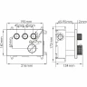 Смеситель для душа WasserKRAFT Wiese 8458 Thermo с термостатом Оружейная сталь латунь встраиваемый